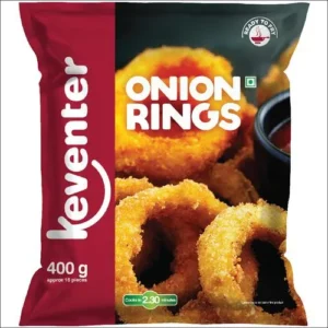Keventer Ready To Cook Frozen Snack - Crispy Onion Rings, 400 g