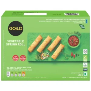 GOELD Vegetable Spring Roll - Delicious, Low Cholesterol, No Preservatives, 14 pcs