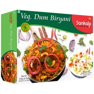 Sankalp Veg Dum Biryani - Delicious, No Preservatives, 275 g Box