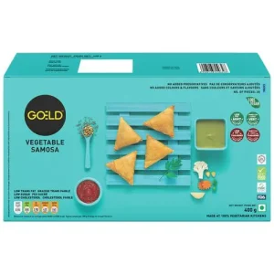 GOELD Vegetable Samosa - Crispy & Delicious, Low Cholesterol, No Preservatives, 20 pcs